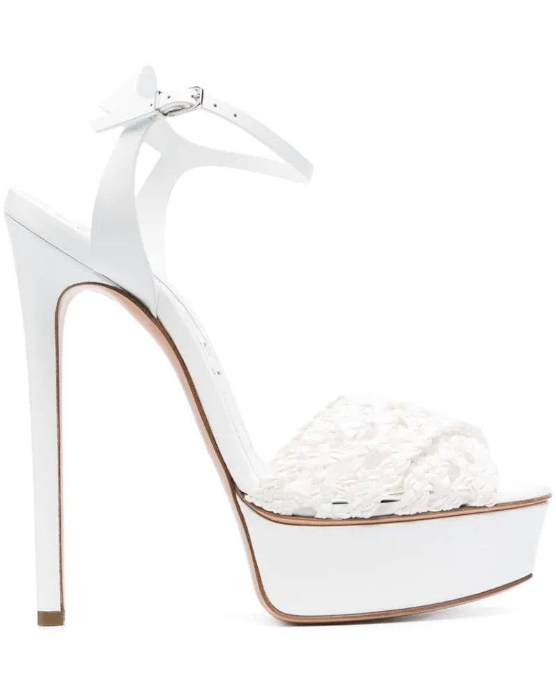 Casadei Flora Versilia Plateau-Sandalen - Weiß Weiß