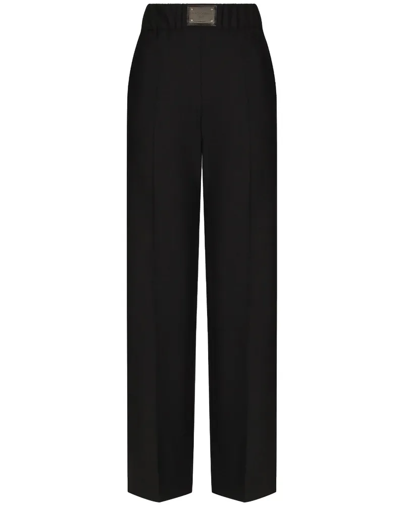 Dolce & Gabbana Ausgestellte High-Waist-Hose - Schwarz Schwarz