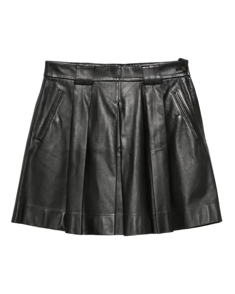 Emporio Armani Minirock aus Leder - Schwarz Schwarz