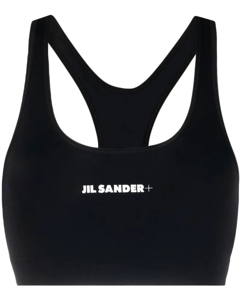 Jil Sander Sport-BH mit Logo-Print - Schwarz Schwarz