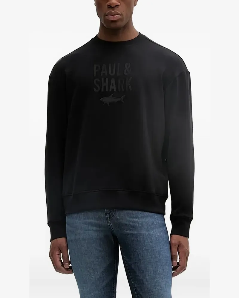 Paul & Shark Sweatshirt mit Logo-Stickerei - Schwarz Schwarz