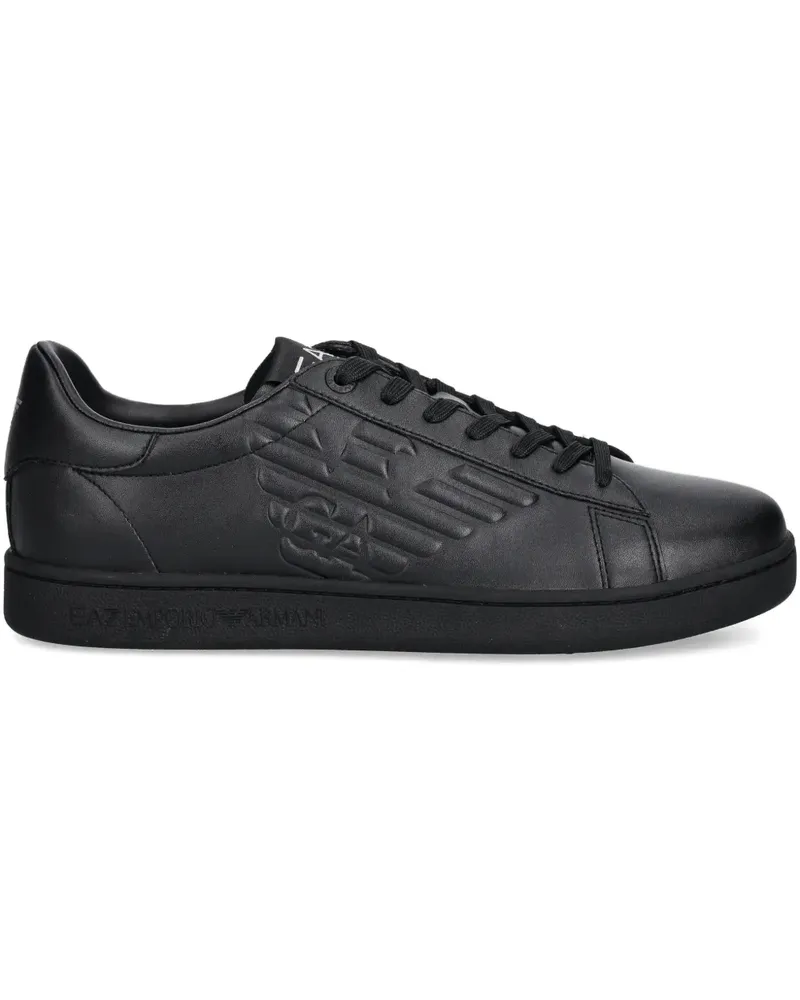 EA7 logo-detail lace-up sneakers - Schwarz Schwarz