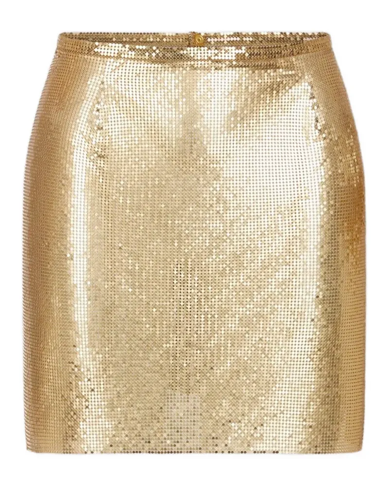 Paco Rabanne Minirock aus Mesh - Gold Gold