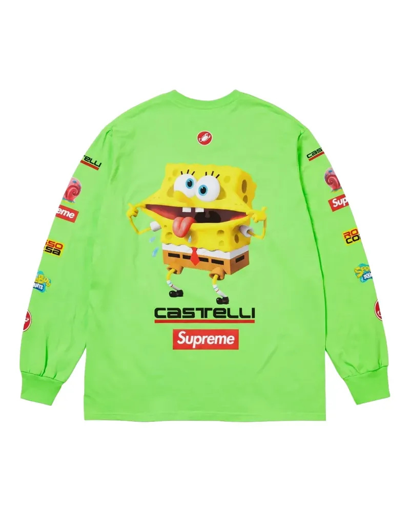 Supreme Being x SpongeBob x Castelli Racing Langarmshirt - Grün Grün