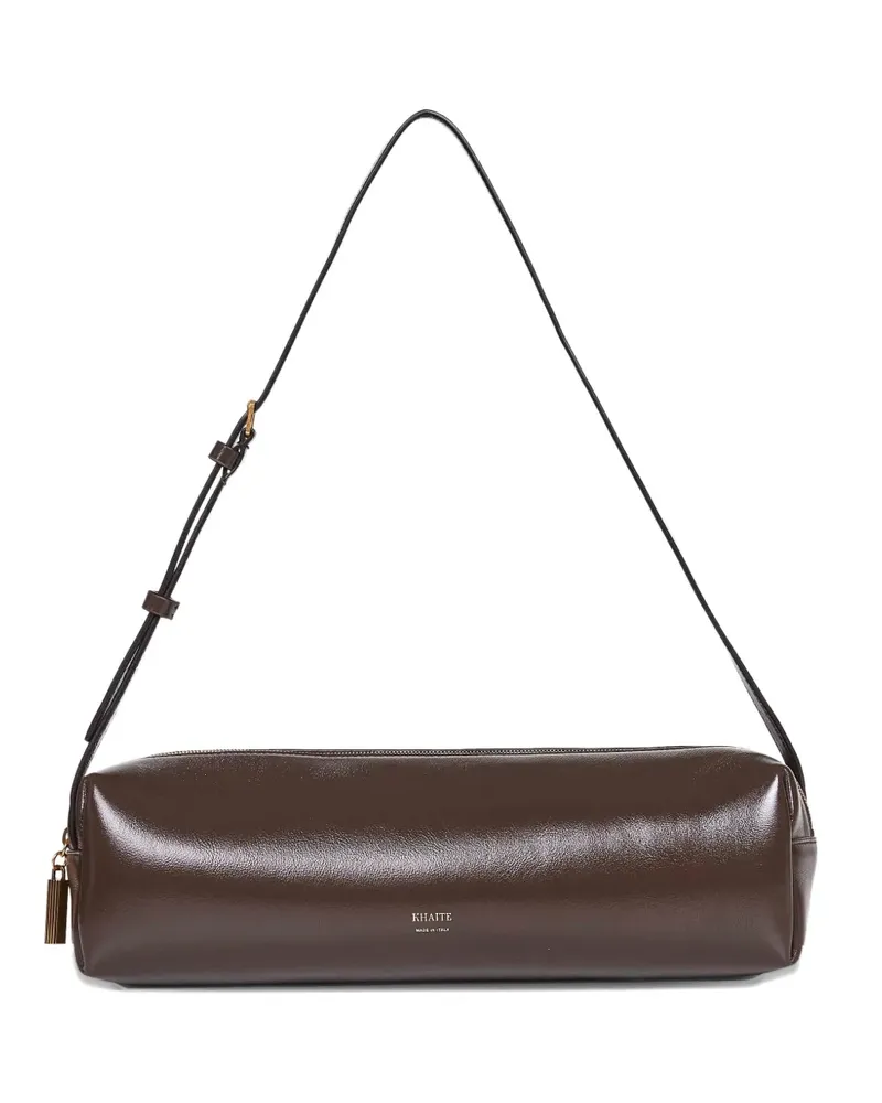 KHAITE adjustable strap crackle shoulder bag - Braun Braun