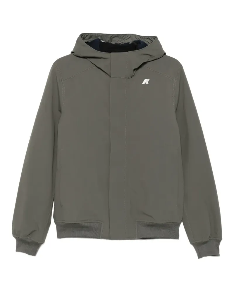 K-Way Kapuzenjacke mit Logo-Print - Grün Grün