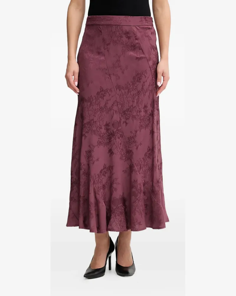 Hoss Intropia Gerüschter Midirock mit Blumen-Print - Violett Violett