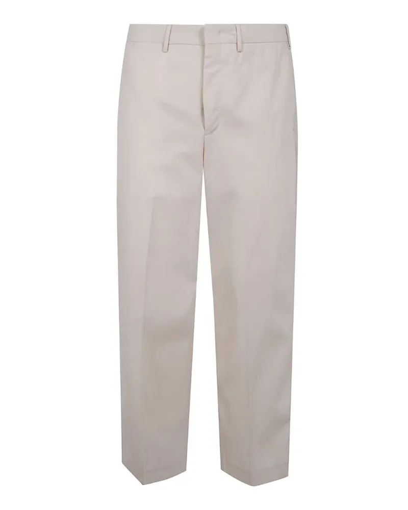 PT TORINO straight-leg cotton trousers - Nude Nude
