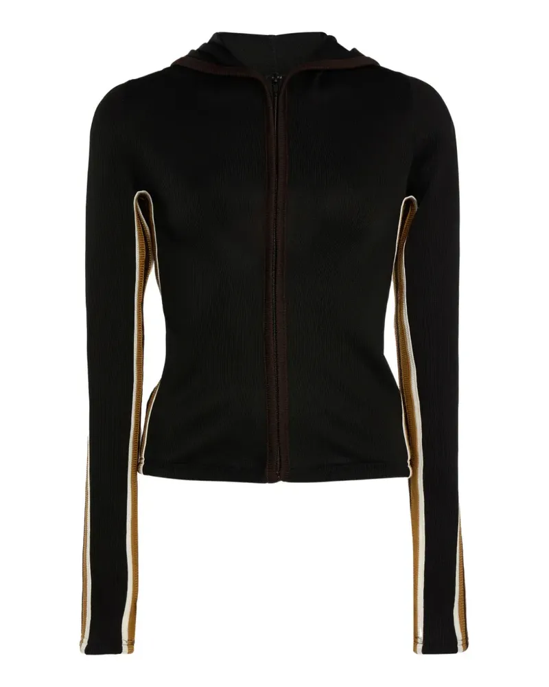Christopher Esber Gerippte Kapuzenjacke - Schwarz Schwarz