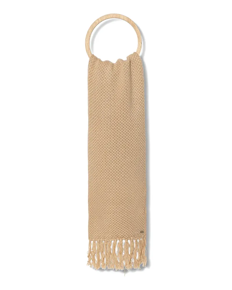 Armani Exchange fringed-edges scarf - Nude Nude