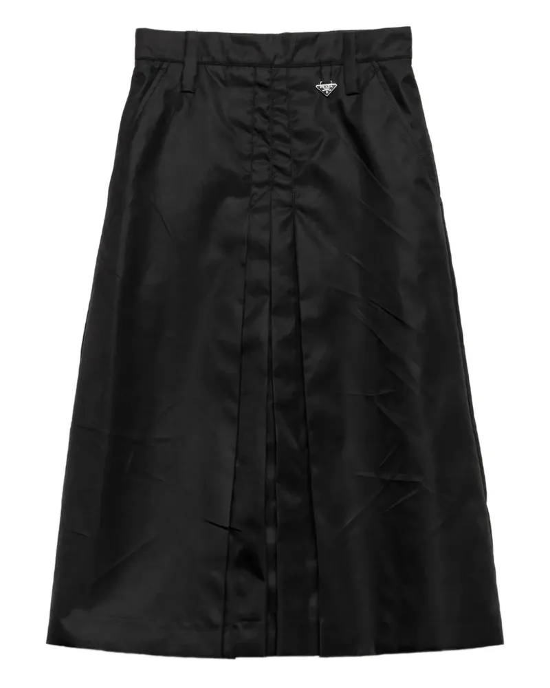 Prada Ausgestellter Rock aus Re-Nylon - Schwarz Schwarz