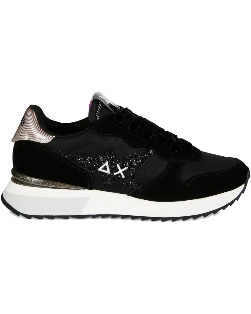 Sun68 Stargirl Sneakers mit Glitter-Logo - Schwarz Schwarz