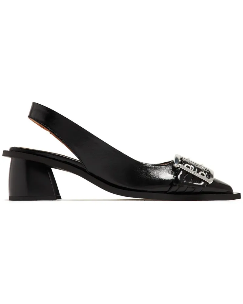 Ganni Tabi Slingback-Pumps 30mm - Schwarz Schwarz