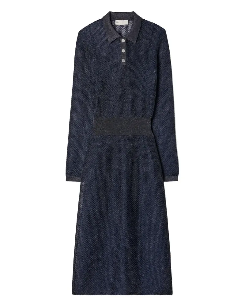 Tory Burch Polo-Midikleid mit Kragen - Blau Blau