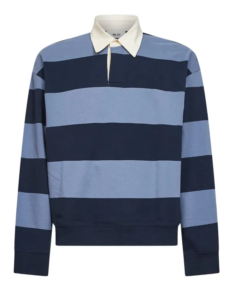 NN 07 David striped sweatshirt - Blau Blau