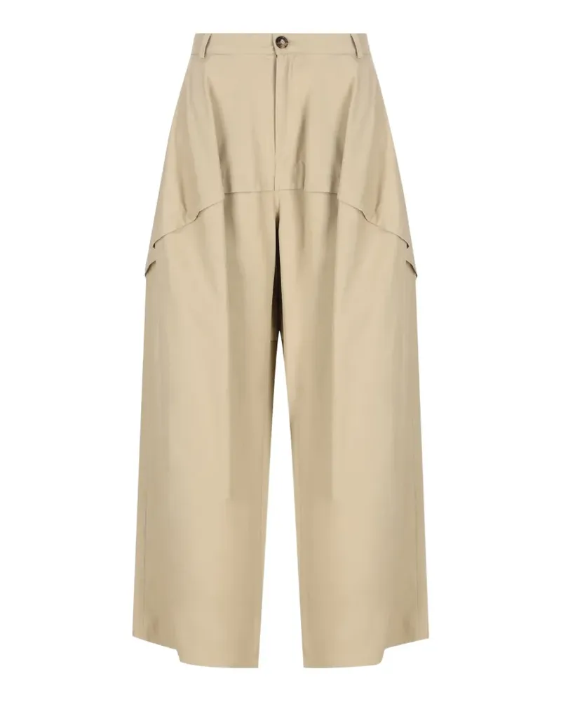 Loewe logo-patch panelled trousers - Nude Nude
