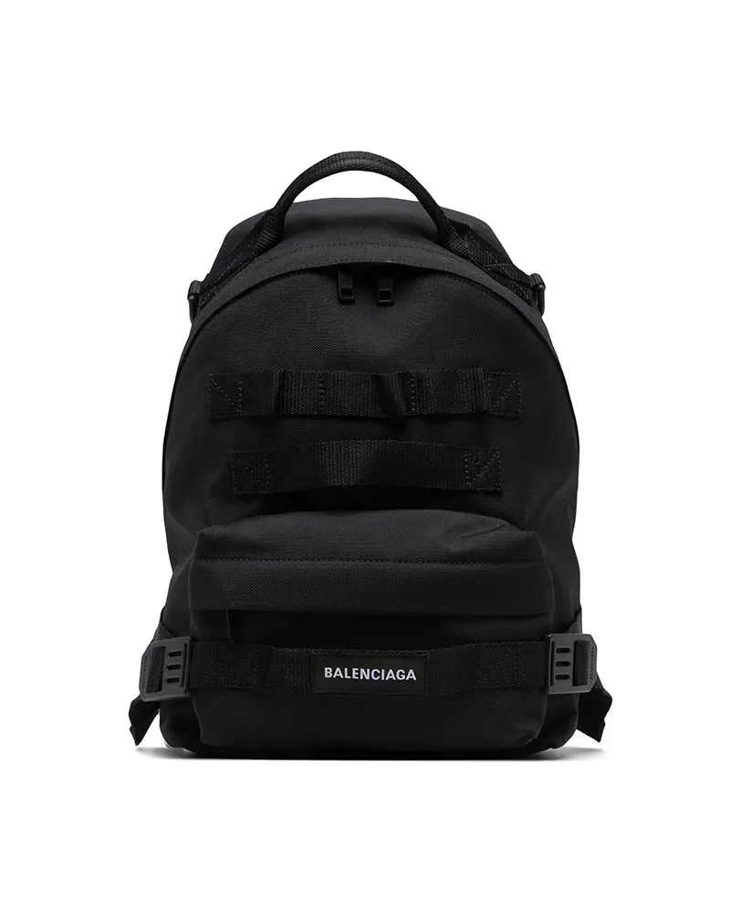 Balenciaga Kleiner Rucksack im Military-Look - Schwarz Schwarz