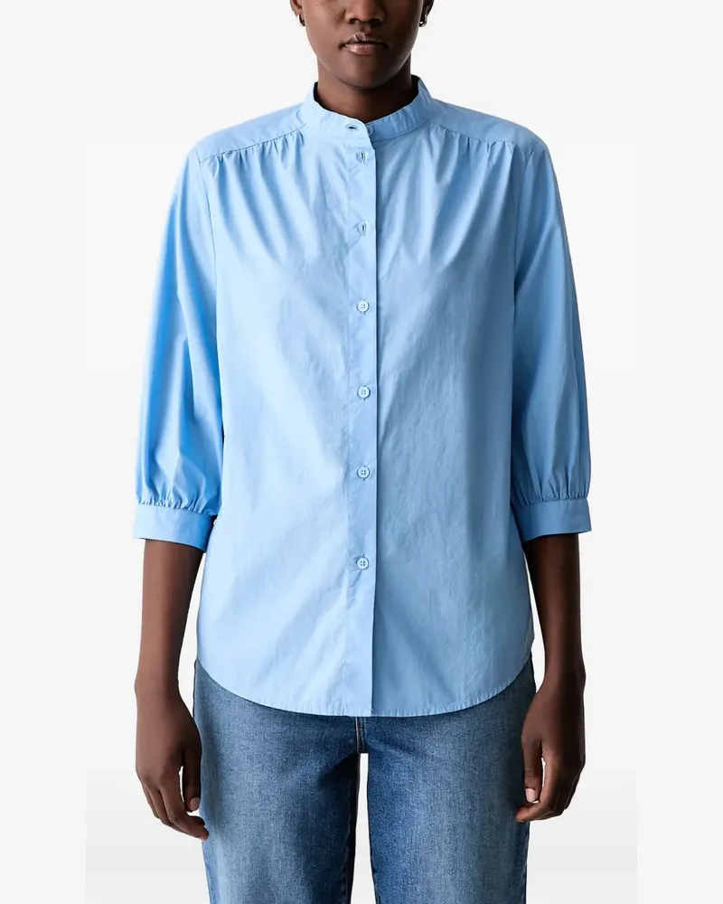 Marc O'Polo Geraffte Bluse mit Knöpfen - Blau Blau
