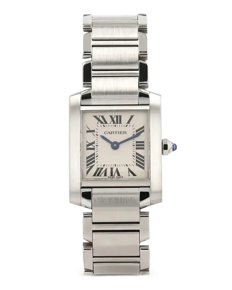 Cartier 2000s 25mm Tank Française roman numerals watch - Silber Silber