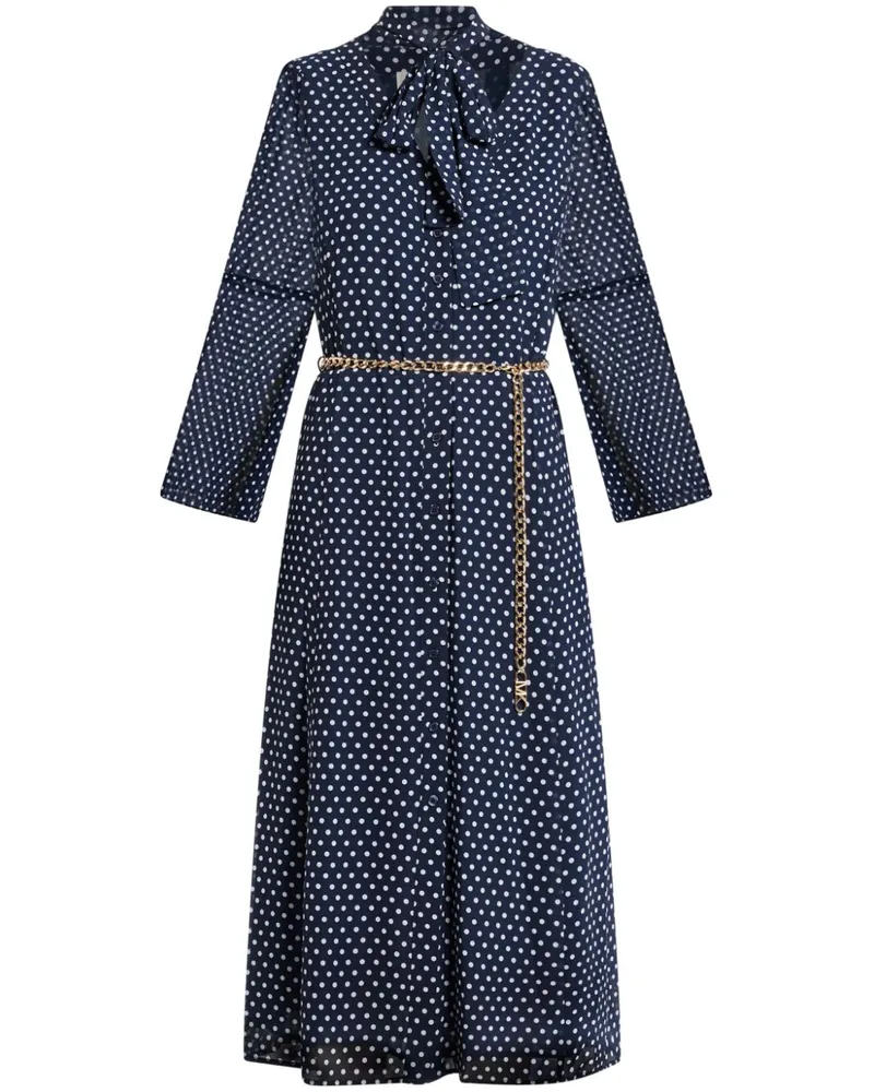 Michael Kors Midikleid mit Polka Dots - Blau Blau