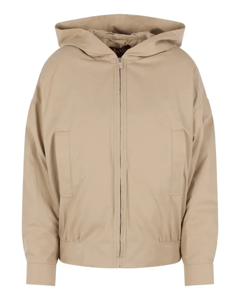 Max Mara hooded zip-up jacket - Nude Nude