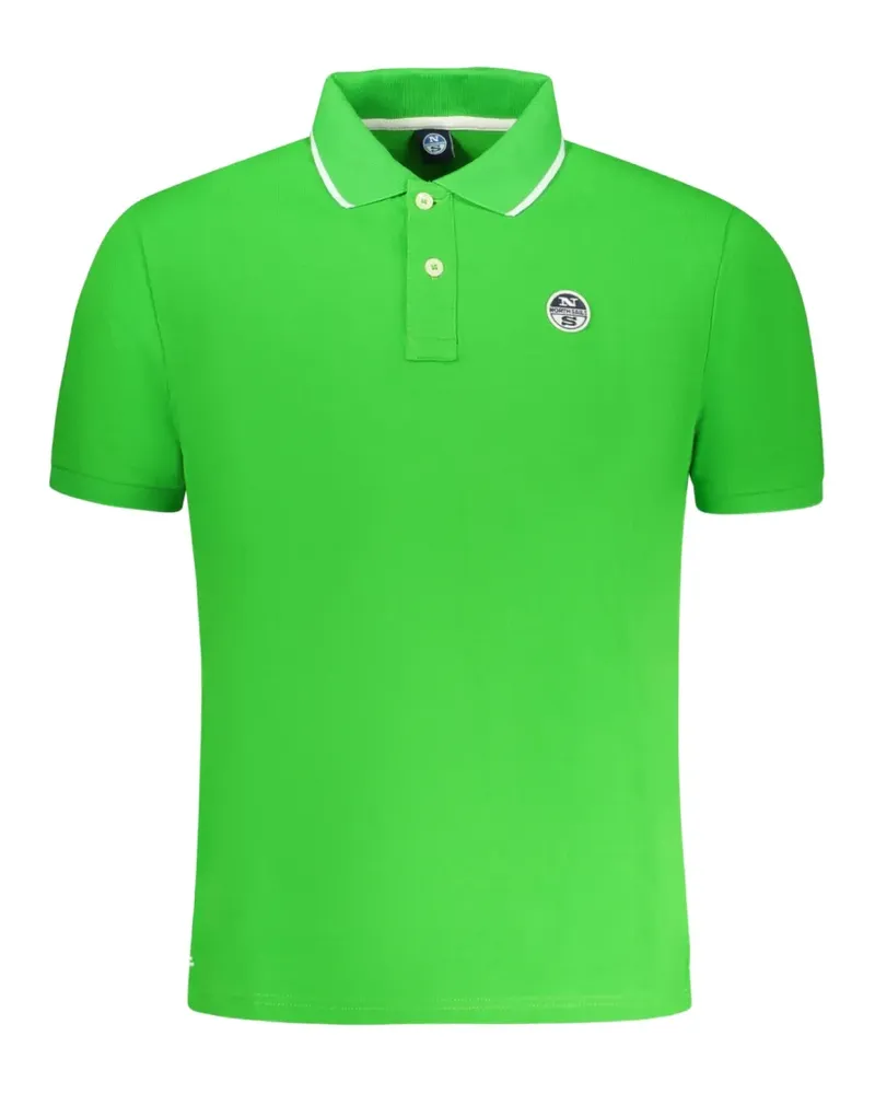 North Sails logo-patch piqué polo shirt - Grün Grün