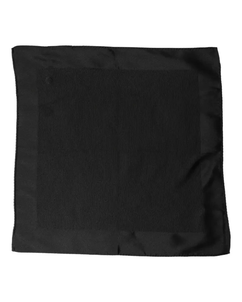 Dolce & Gabbana silk square pocket square - Schwarz Schwarz
