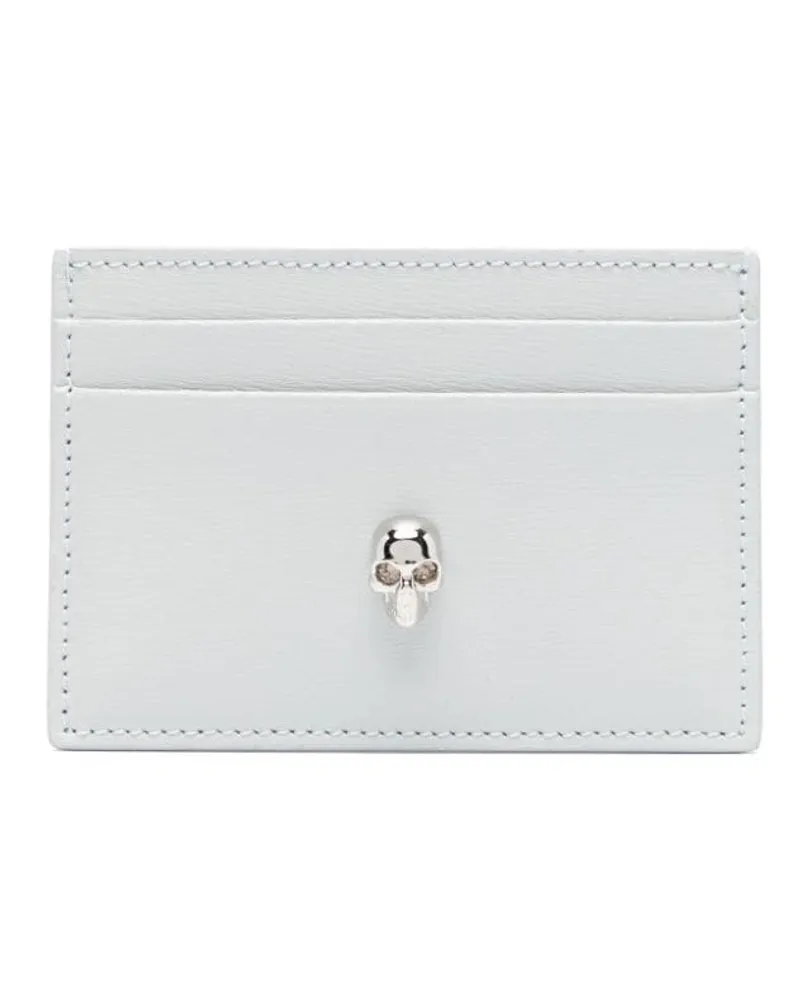 Alexander McQueen Kartenetui mit Totenkopf - Grau Grau