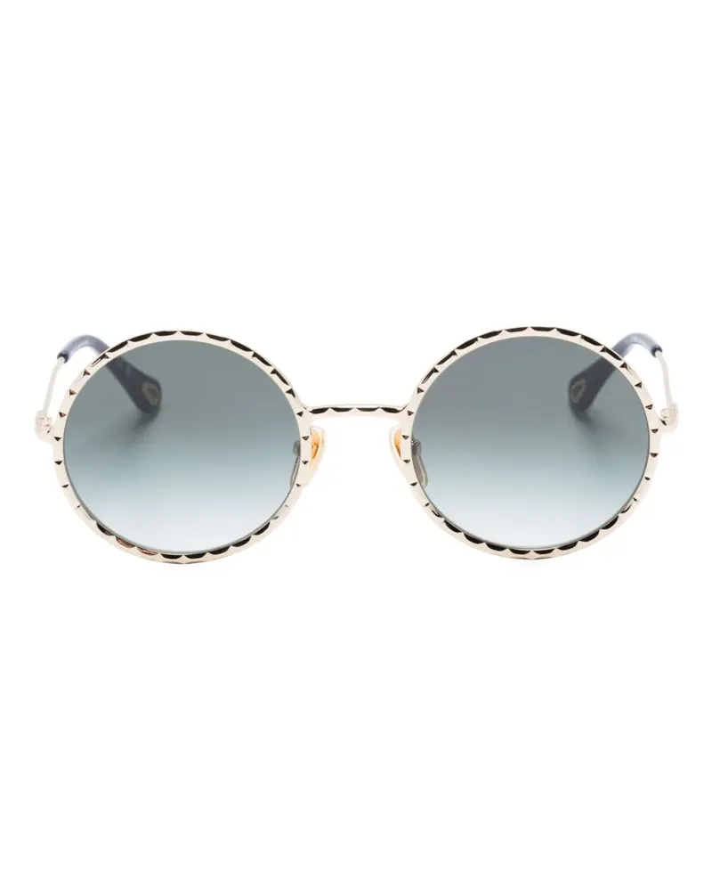 Chloé Sonnenbrille mit rundem Gestell - Gold Gold