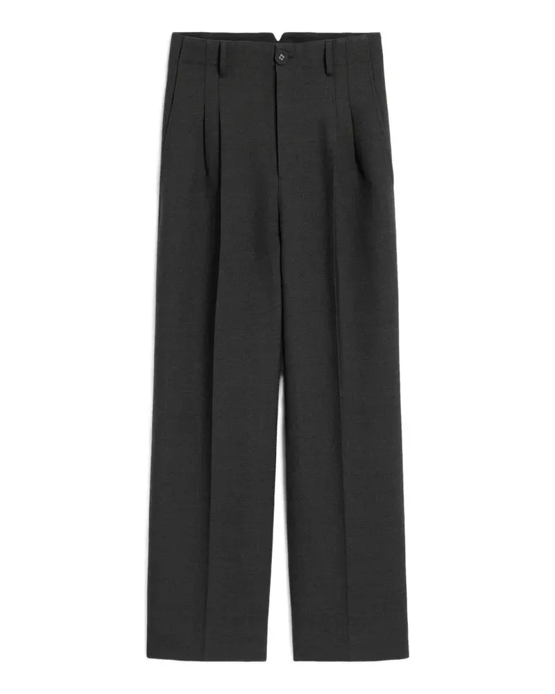 AMI Paris Wollhose mit hohem Bund - Grau Grau