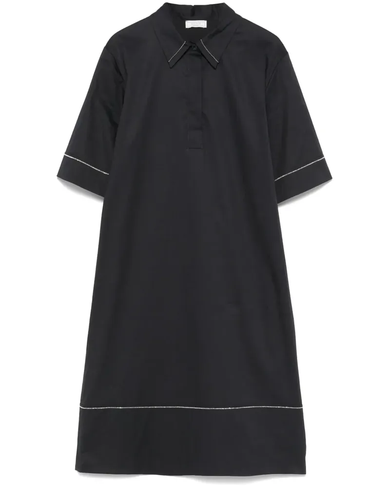 Peserico Popeline-Minikleid - Blau Blau