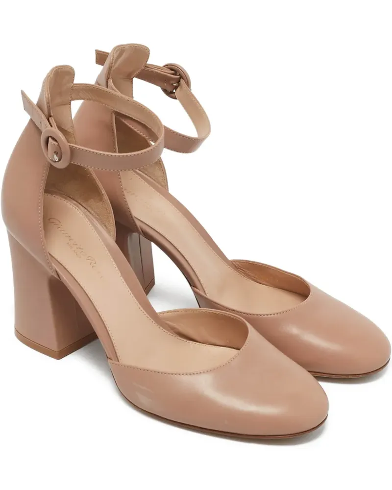 Gianvito Rossi Pumps mit Knöchelriemen 85mm - Nude Nude