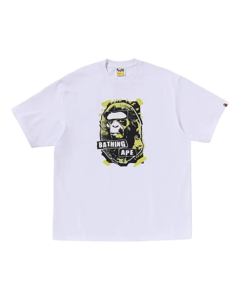 BAPE Graffiti Ape Head T-Shirt - Weiß Weiß