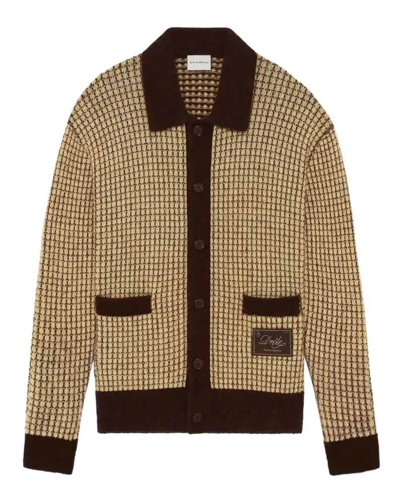 Drôle de Monsieur waffle-knit cardigan - Gelb Gelb