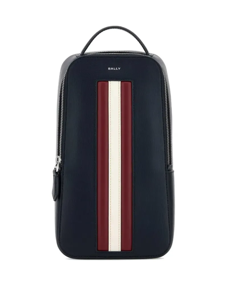 Bally Mythos stripe-detail shoulder bag - Blau Blau
