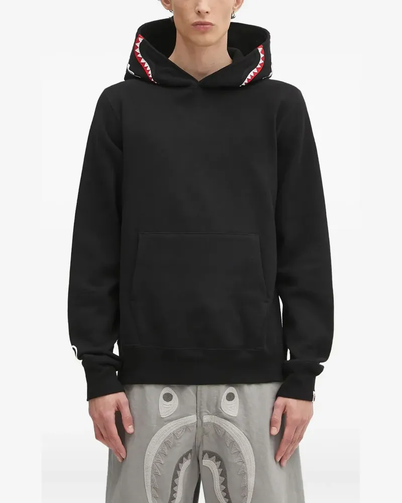 BAPE Hoodie mit Haimotiv - Schwarz Schwarz