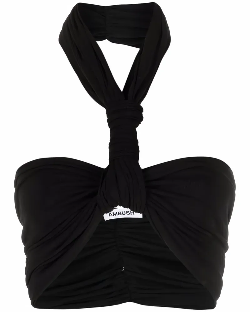 AMBUSH Gerafftes Cropped-Top - Schwarz Schwarz