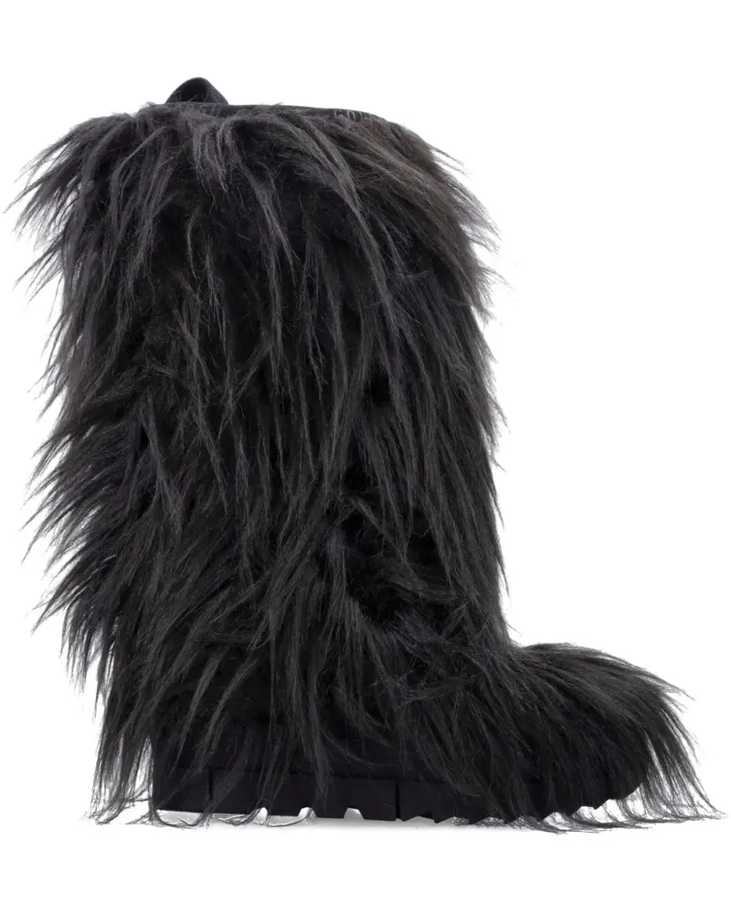 GOLDBERGH fur-effect knee-high boots - Schwarz Schwarz