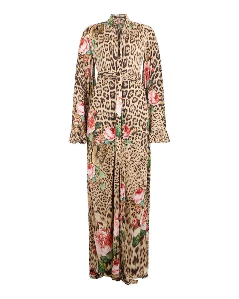 Roberto Cavalli Kleid mit Leoparden-Print - Nude Nude