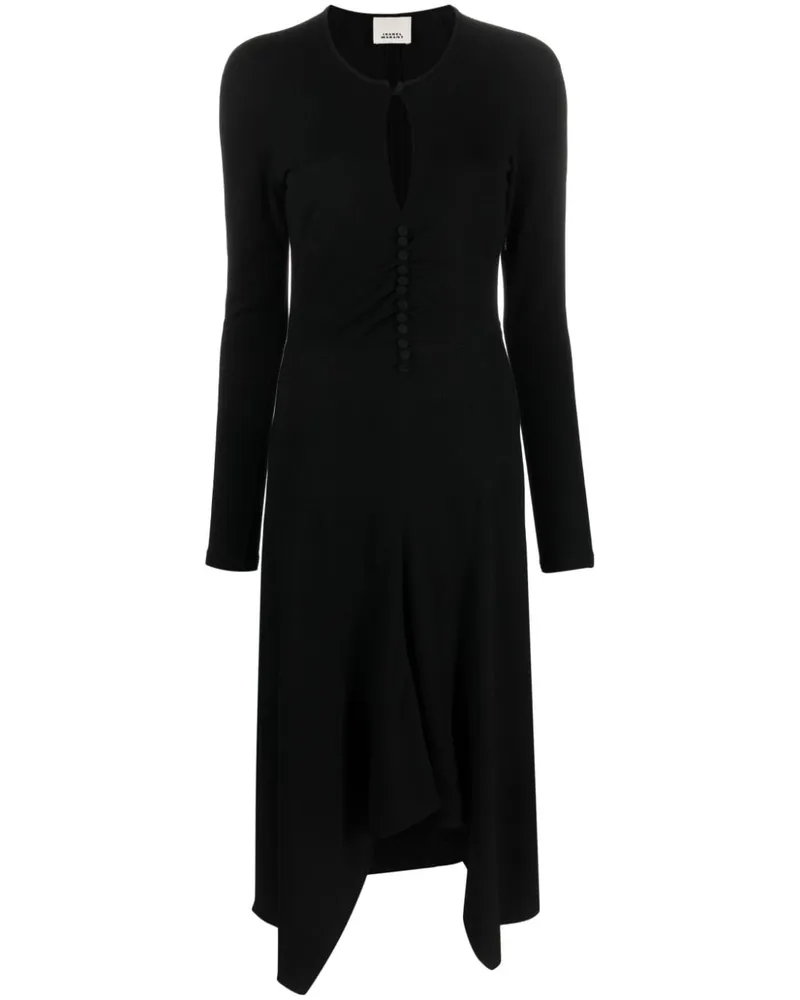 Isabel Marant Dorya Midikleid - Schwarz Schwarz
