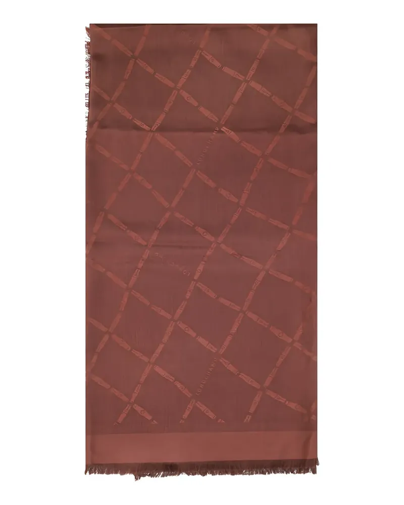 Longchamp Gemusterter Schal - Rot Rot