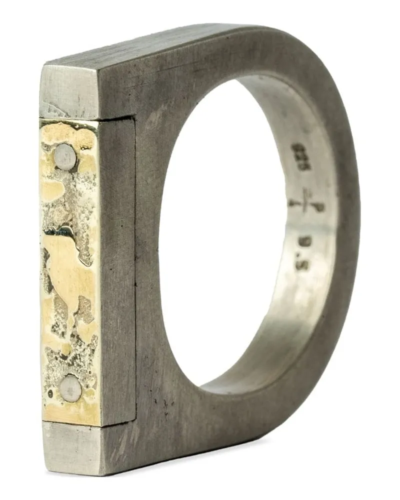 Parts Of Four 18kt vergoldeter Plate Ring aus Sterlingsilber Silber