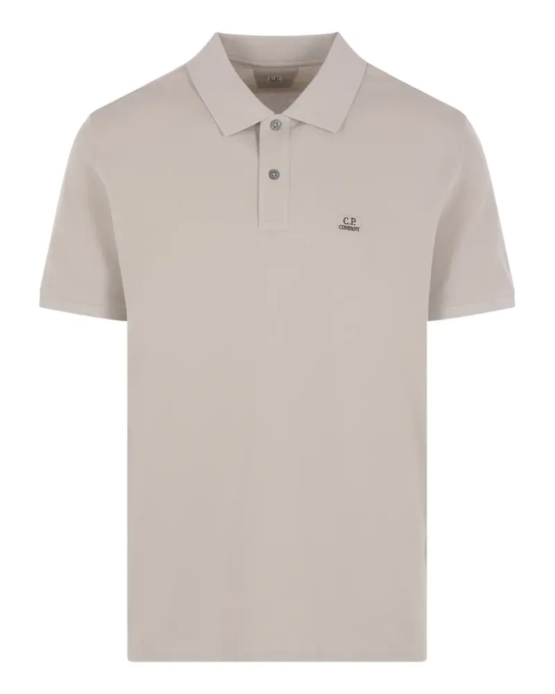 C.P. Company logo-patch polo shirt - Nude Nude