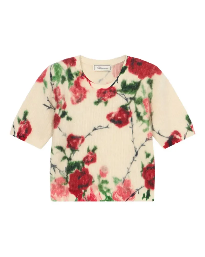 Blumarine Pullover mit Blumenprint - Nude Nude