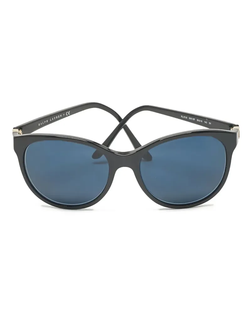 Ralph Lauren Sonnenbrille mit rundem Gestell - Schwarz Schwarz