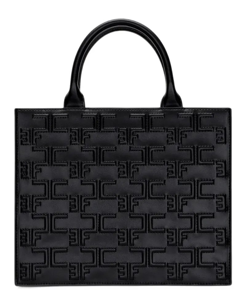 Elisabetta Franchi Mittelgroße Bold Monogram Shopper - Schwarz Schwarz