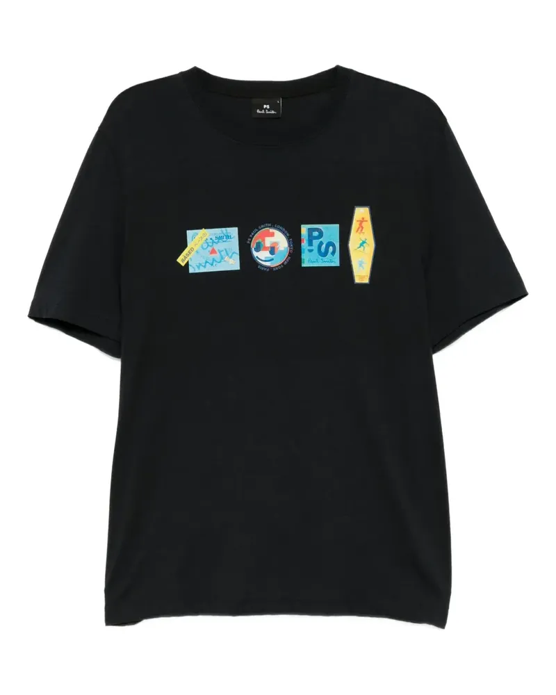 Paul Smith T-Shirt mit Logo-Print - Blau Blau
