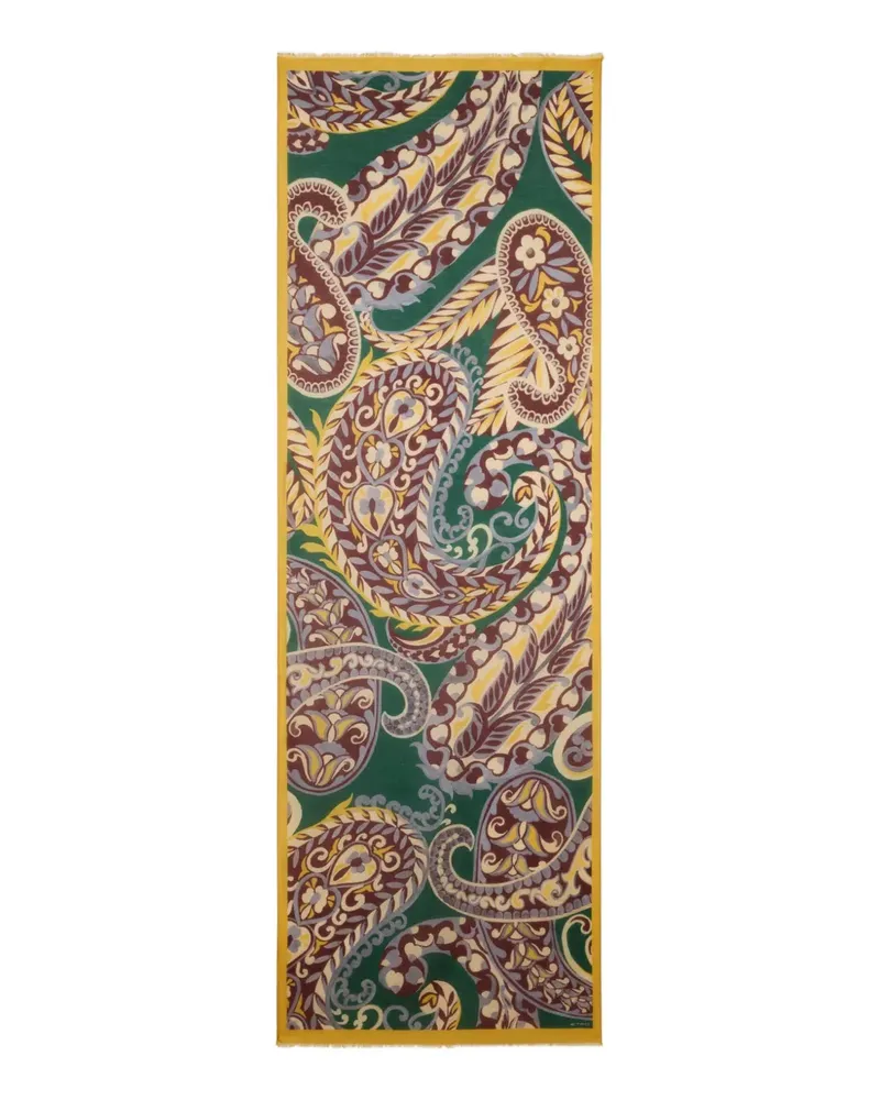 Etro Schal mit floralem Paisleymuster - Gelb Gelb