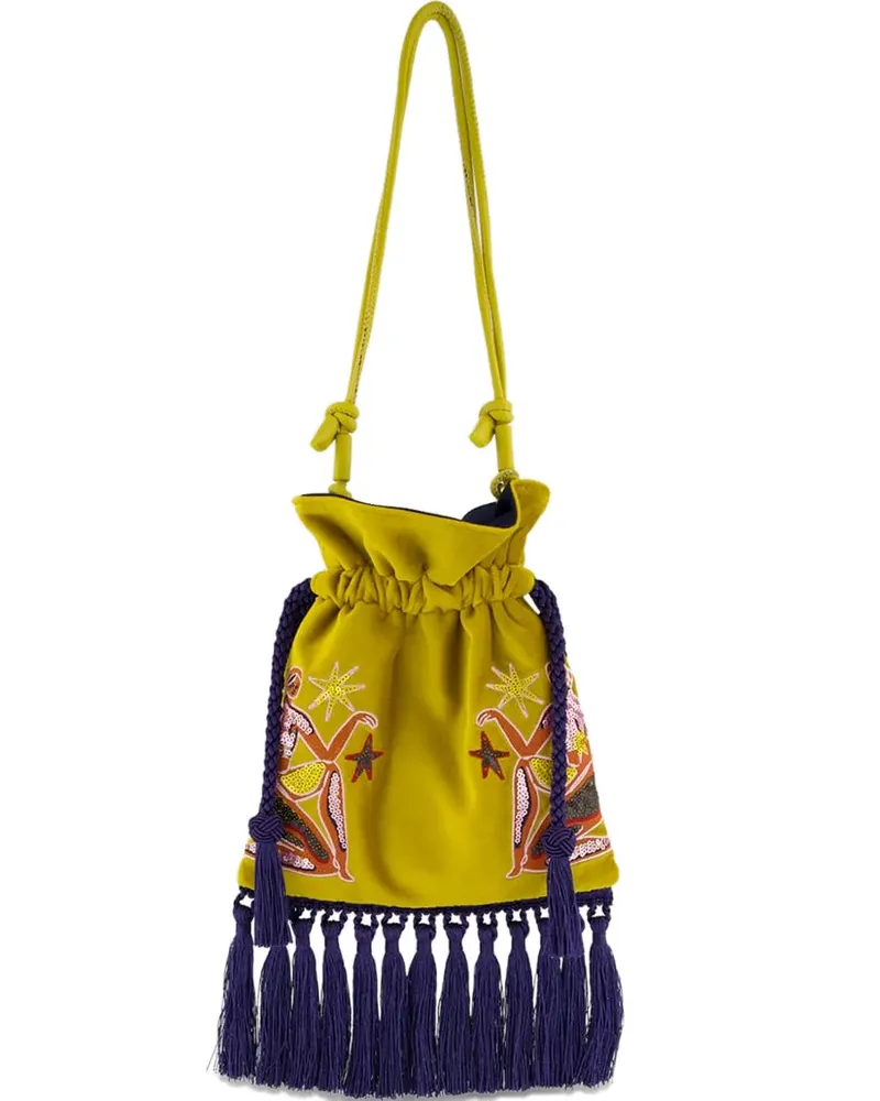 PAULA Fukuro Tote Bag mit Quastendetail - Gelb Gelb
