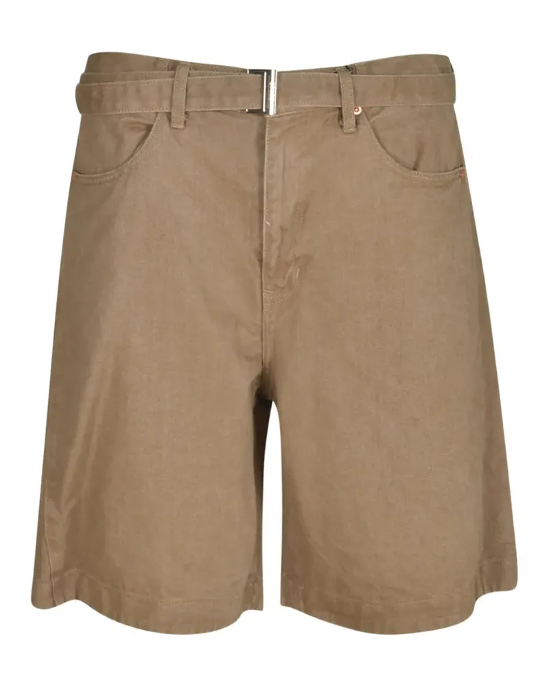 Sacai belted denim shorts - Braun Braun
